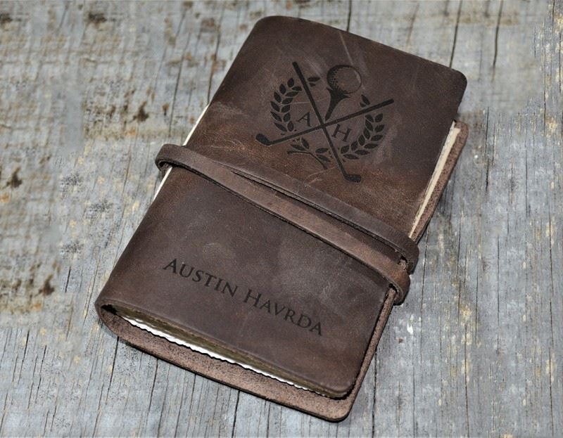 Personalized engraving of cowhide cover notebook Personalized engraving of cowhide cover notebook