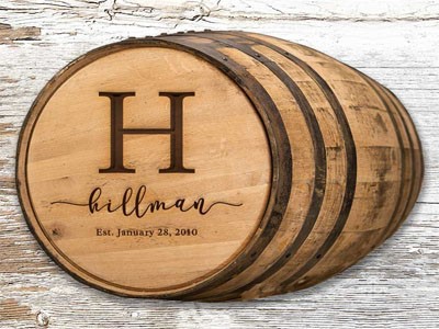 Letters are engraved on wine barrel Letters are engraved on wine barrel